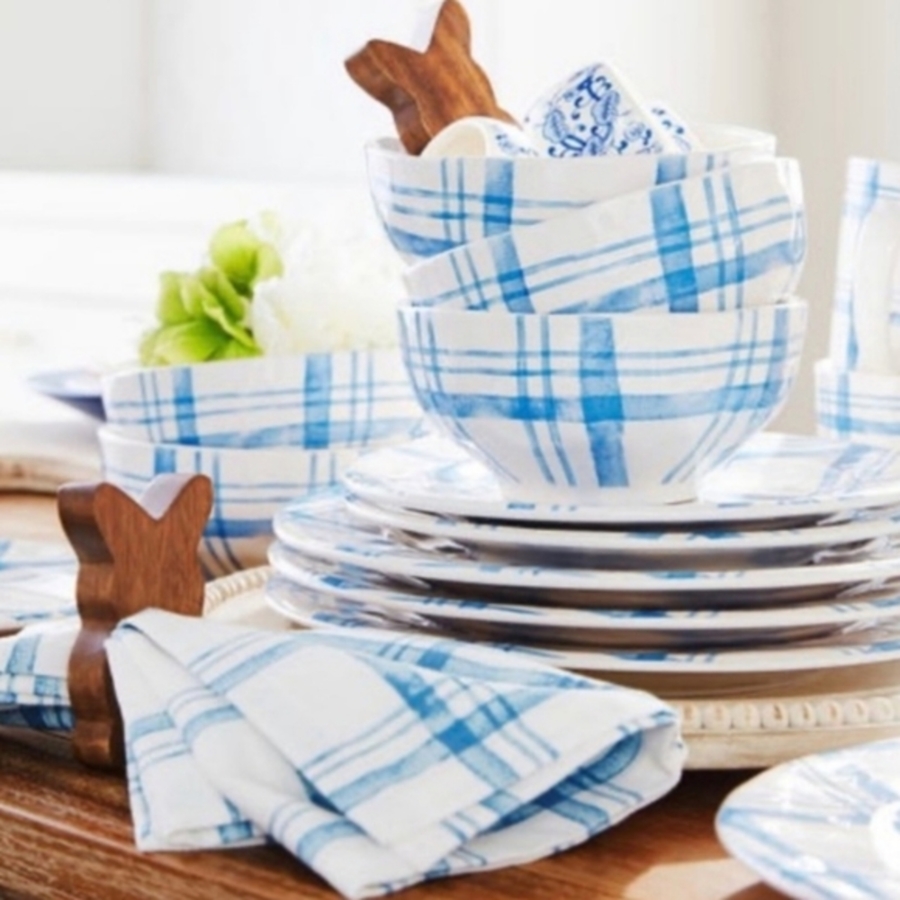 Pier 1 Wooden Bunny Napkin Ring Set of 6 Rabbit Easter Cottagecore Rustic